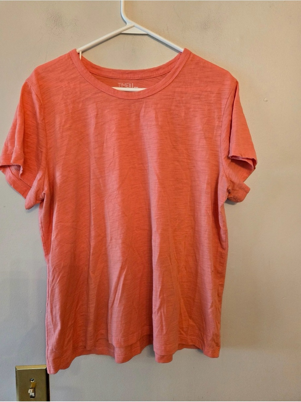 Time and tru peach short sleeve shirt Size womens xxl